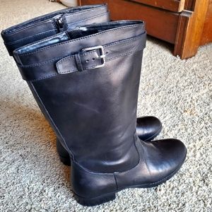 Ralph Lauren Sorissa Black Leather Boots - 9